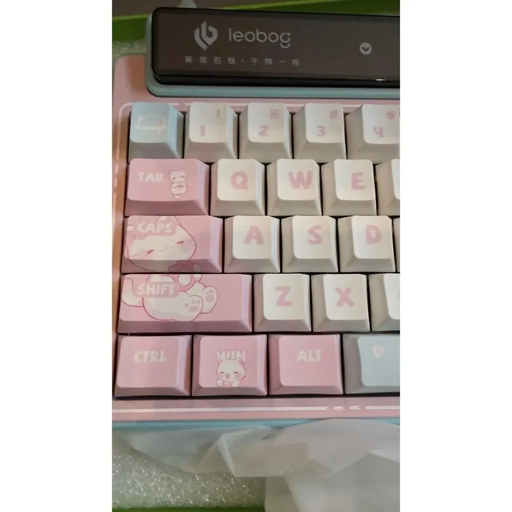 LEOBOG x Aula AMG65 Mechanical GamingTri-mode Wireless Keyboard Pink Meow NWT